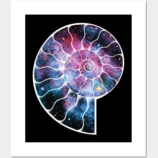 Ammonite & Space II Posters and Art